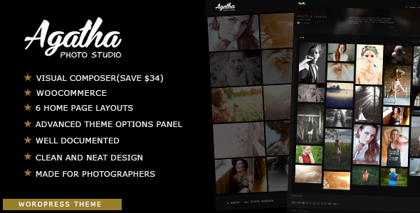 Agatha – Photography Portfolio WordPress Theme
